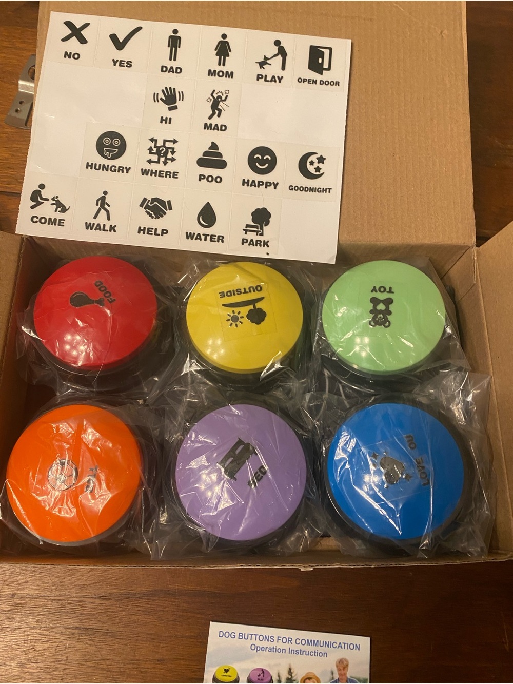 Dog Communication Buttons - Multi-Color Set - Picture 2 of 5